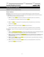 Review—The U. . Guided reading activity the structure of congress lesson 2 quizlet